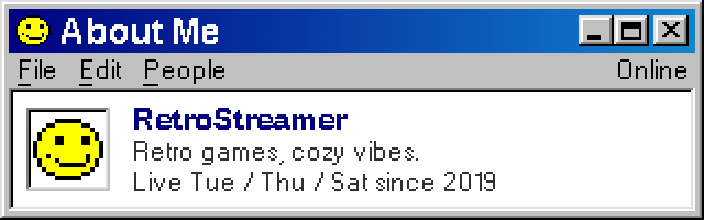 Retro Messenger About panel preview